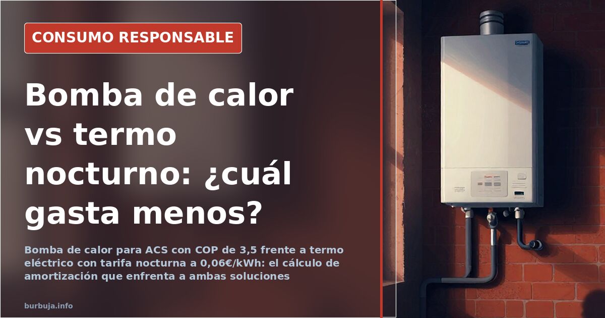 Bomba de calor para ACS: «1.300€ que tardan 5 años en amortizarse»