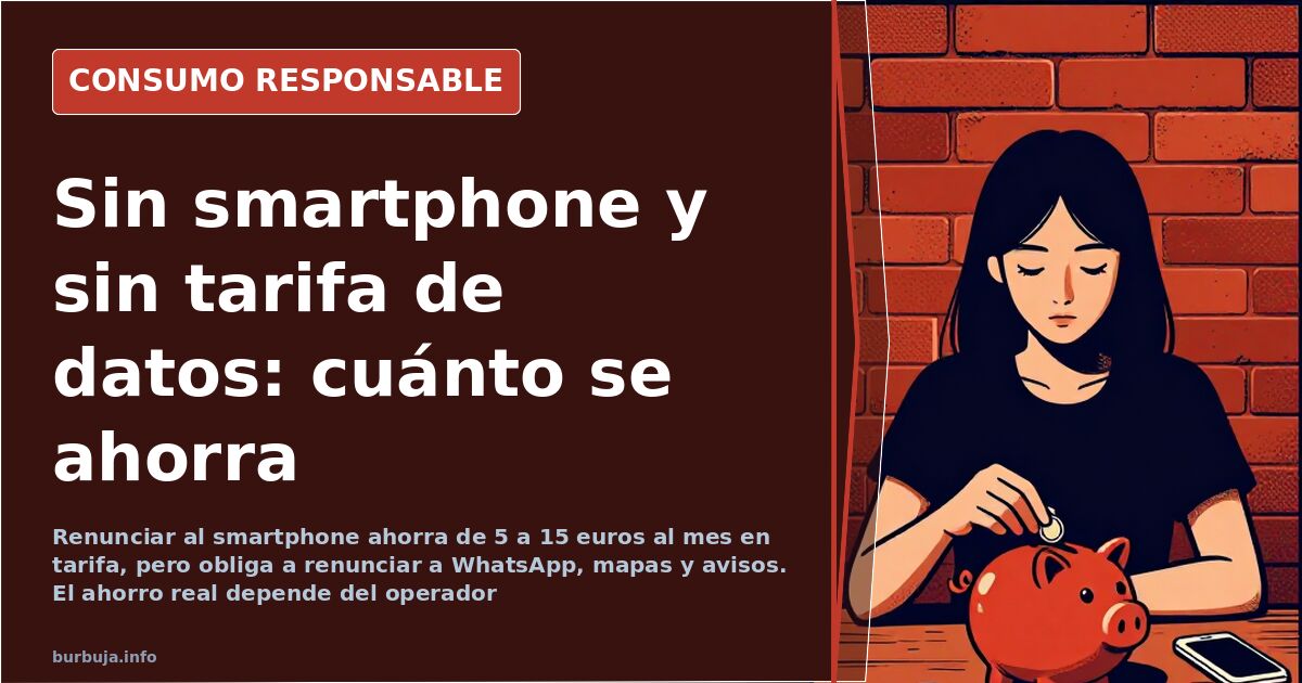 Teléfono móvil de botones frente a un smartphone táctil, comparativa sobre vivir sin smartphone y el coste de la tarifa de da
