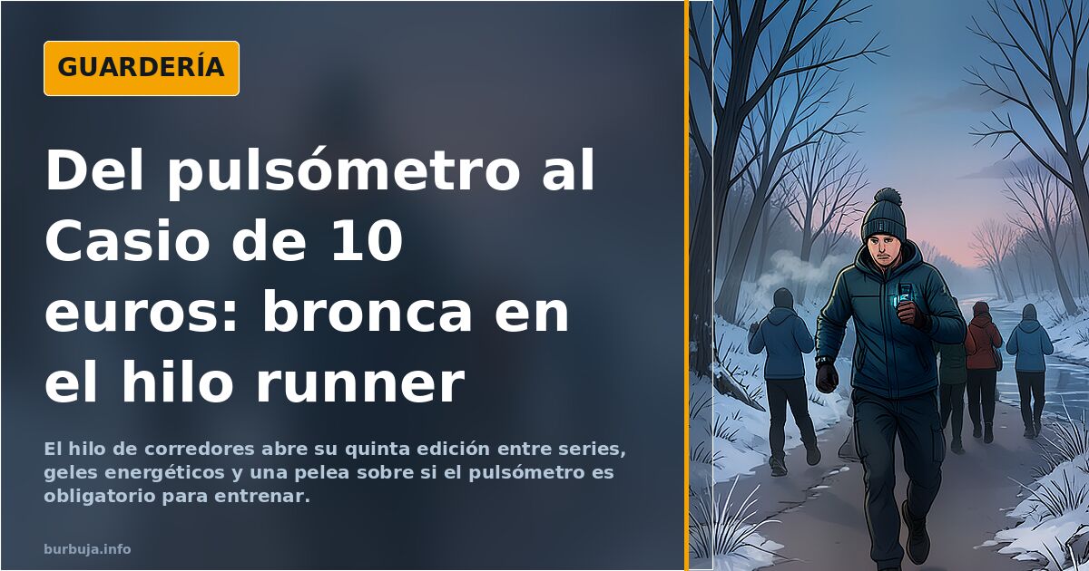 Del pulsómetro al Casio de 10 euros: bronca en el hilo runner