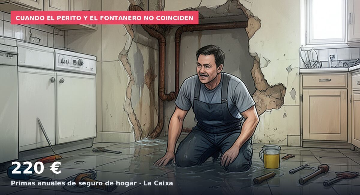 Cuando el perito y el fontanero no coinciden: 220 € Primas anuales de seguro de hogar · La Caixa