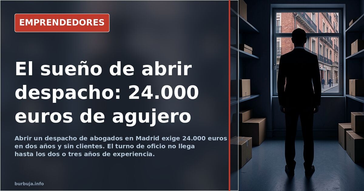Opening a law firm in Madrid: 24,000 euros lost in two years