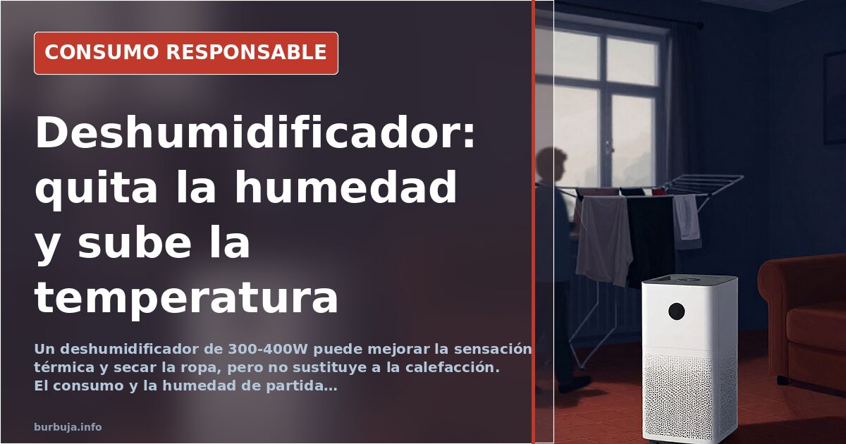 El deshumidificador: mejora la sensación térmica y seca la ropa