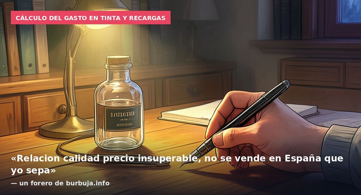 Cálculo del gasto en tinta y recargas: «Relacion calidad precio insuperable, no se vende en España que yo sepa» — un forero de burbuja.info