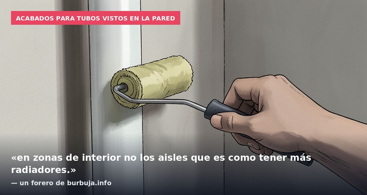 Acabados para tubos vistos en la pared: «en zonas de interior no los aisles que es como tener más radiadores.» — un forero de burbuja.info
