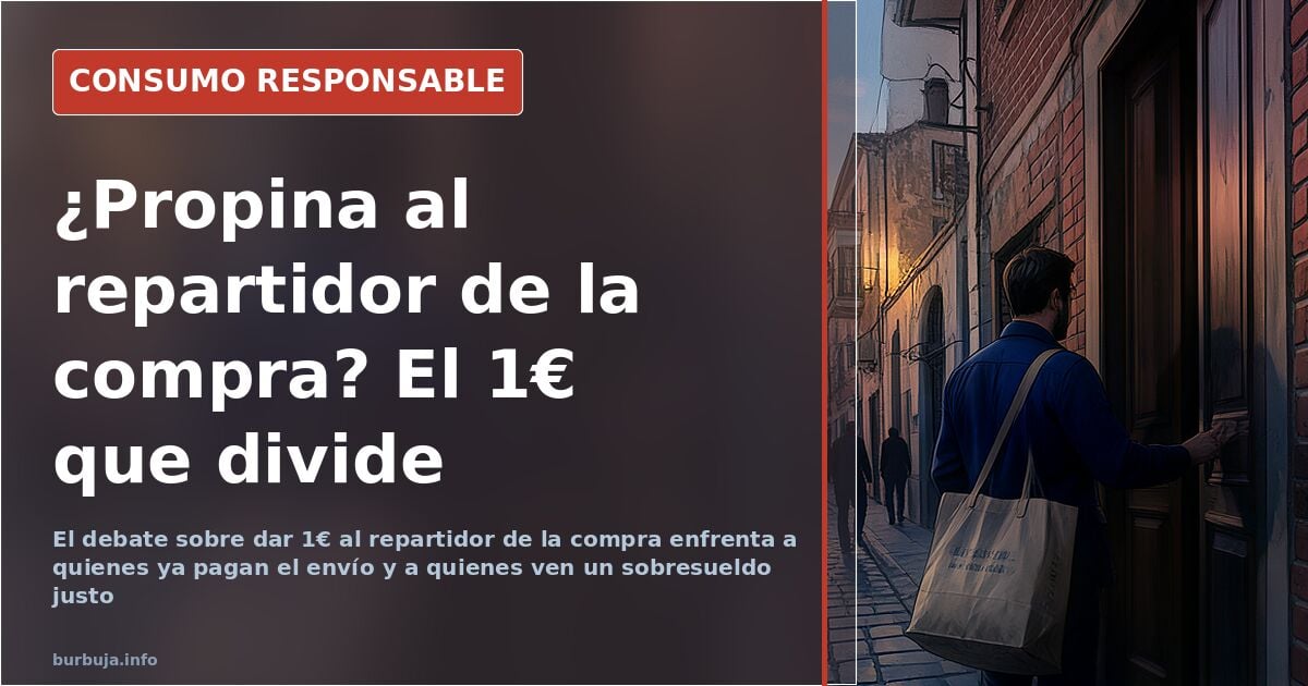 Propina al repartidor de la compra: el debate que divide a los clientes