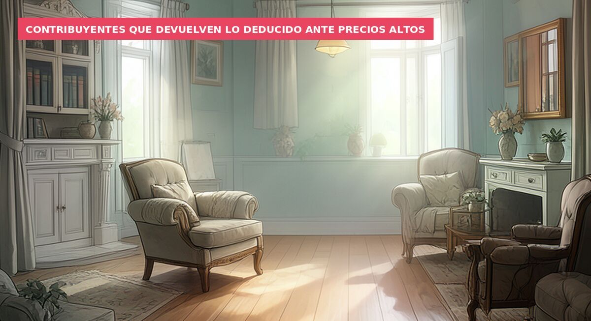 Contribuyentes que devuelven lo deducido ante precios altos