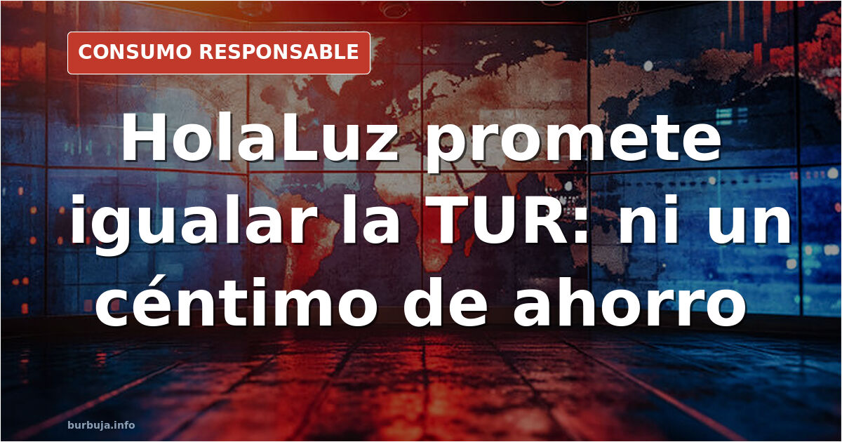 Comparativa de facturas eléctricas entre la tarifa TUR y ofertas de comercializadoras online como HolaLuz