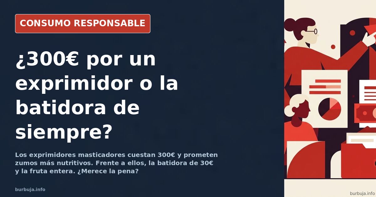 Exprimidor masticador de zumo con frutas y verduras cortadas sobre una encimera de cocina