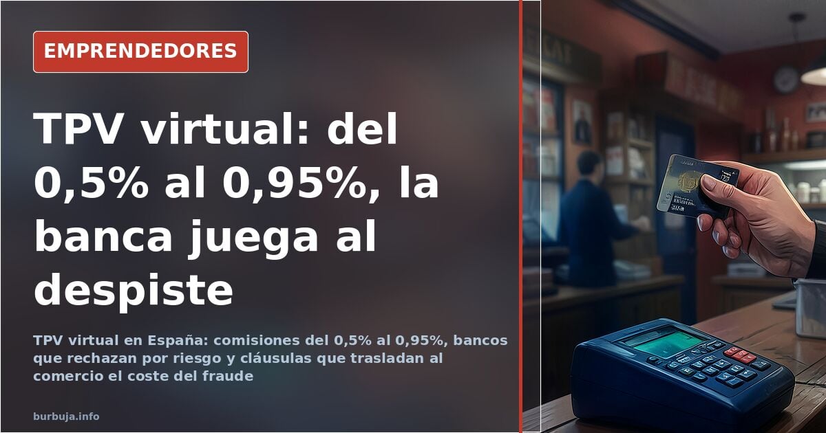 Terminal de punto de venta virtual para comercio electrónico con tarjeta bancaria y comisiones de TPV virtual