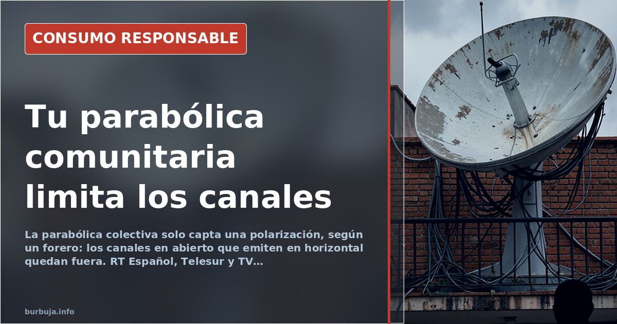 Communal satellite dish: why only some channels come through