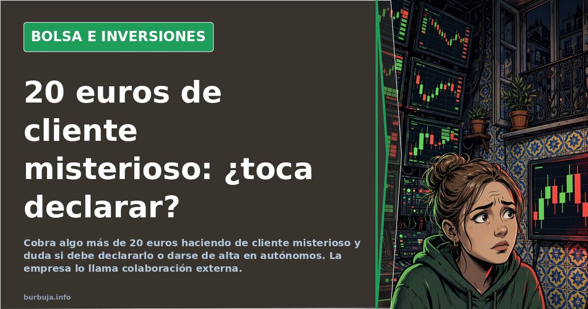 Cobrar 20 euros como cliente misterioso: dudas con Hacienda