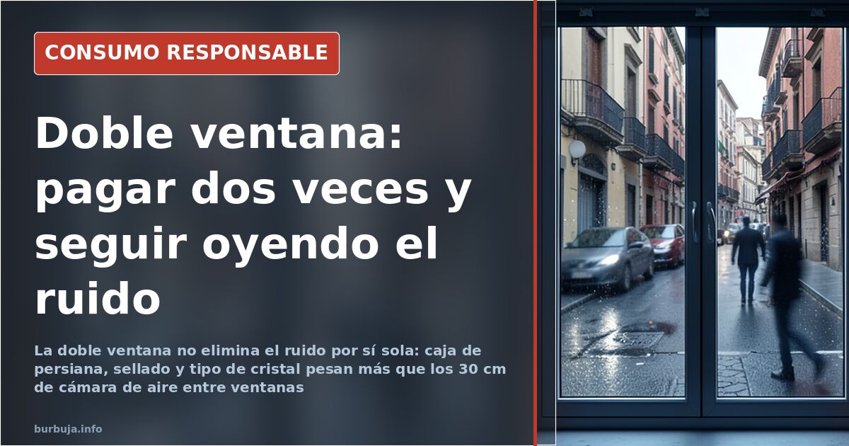 Doble ventana para aislar ruido: la cámara de 30 cm no lo arregla todo