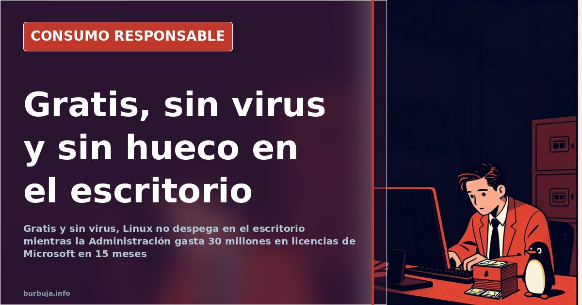 Linux es gratis y sin virus y sigue sin despegar en el escritorio