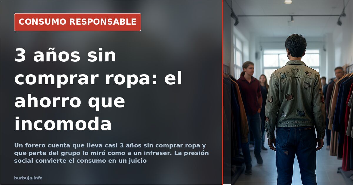 Casi 3 años sin comprar ropa: el ahorro que incomoda