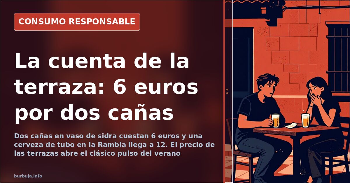 Caña en terraza: de 1,80 euros en un pueblo a 12 en la Rambla