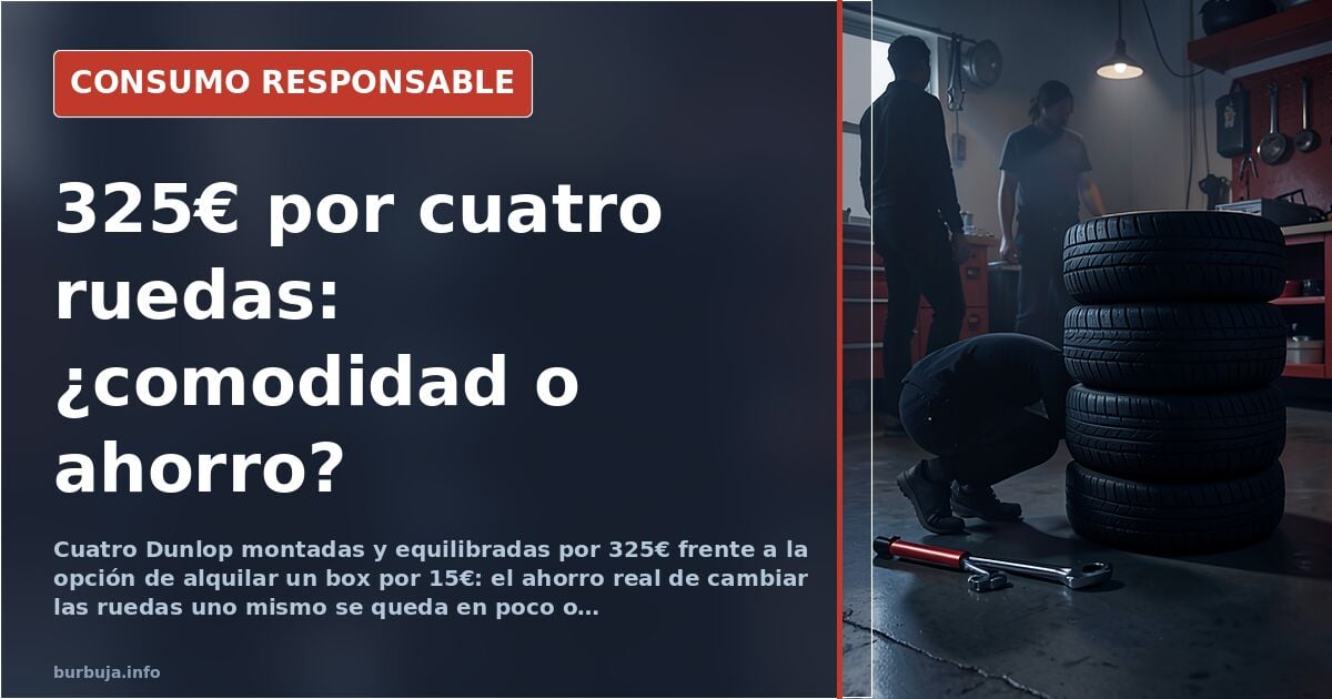 Replacing four tyres: from €350 to €240 depending on where and how
