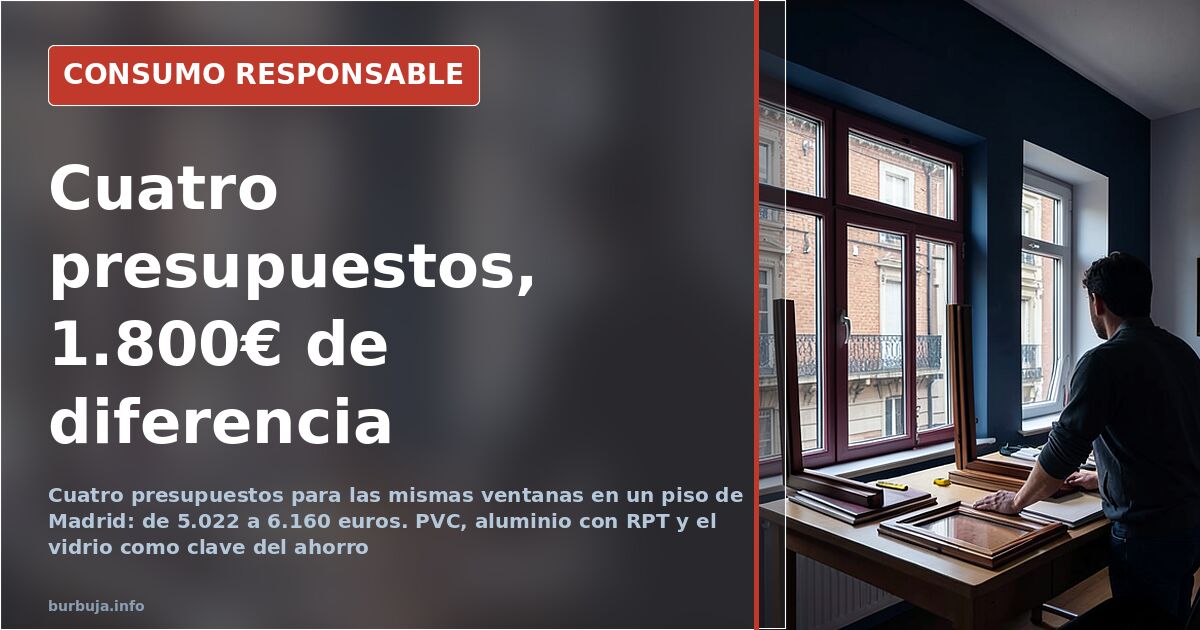 Replacing windows in Madrid: quotes range from €5,022 to €6,160