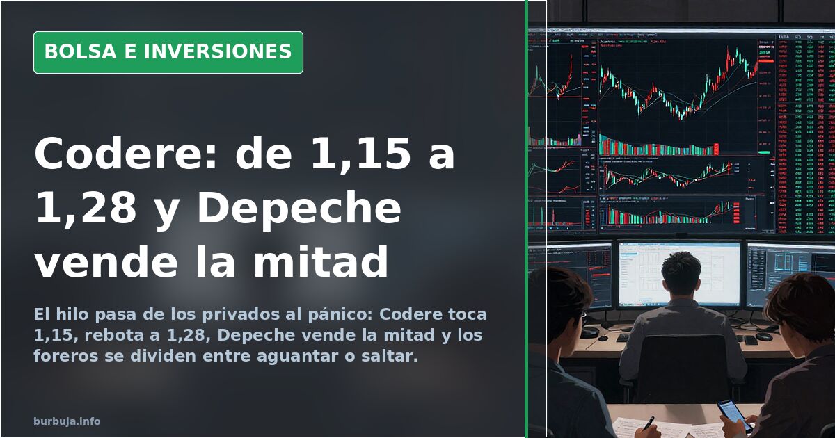 Codere: de 1,15 a 1,28 y Depeche vende la mitad