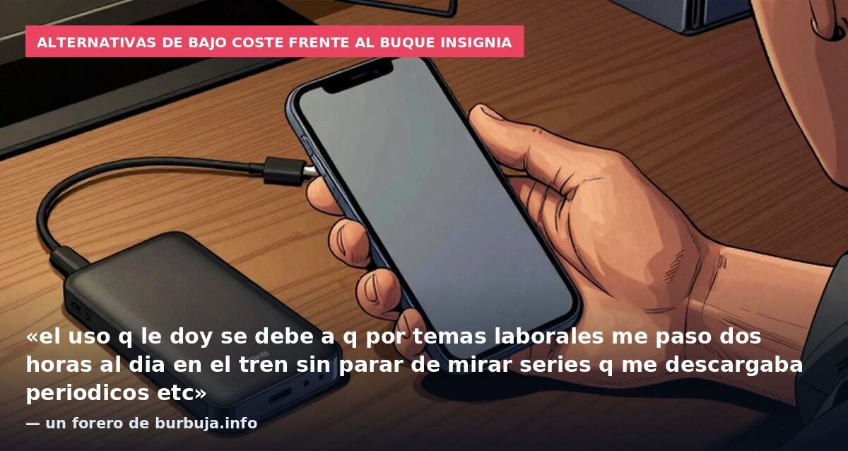 Alternativas de bajo coste frente al buque insignia: «el uso q le doy se debe a q por temas laborales me paso dos horas al dia en el tren sin parar de mirar series q me descargaba periodicos etc» — un forero de burbuja.info
