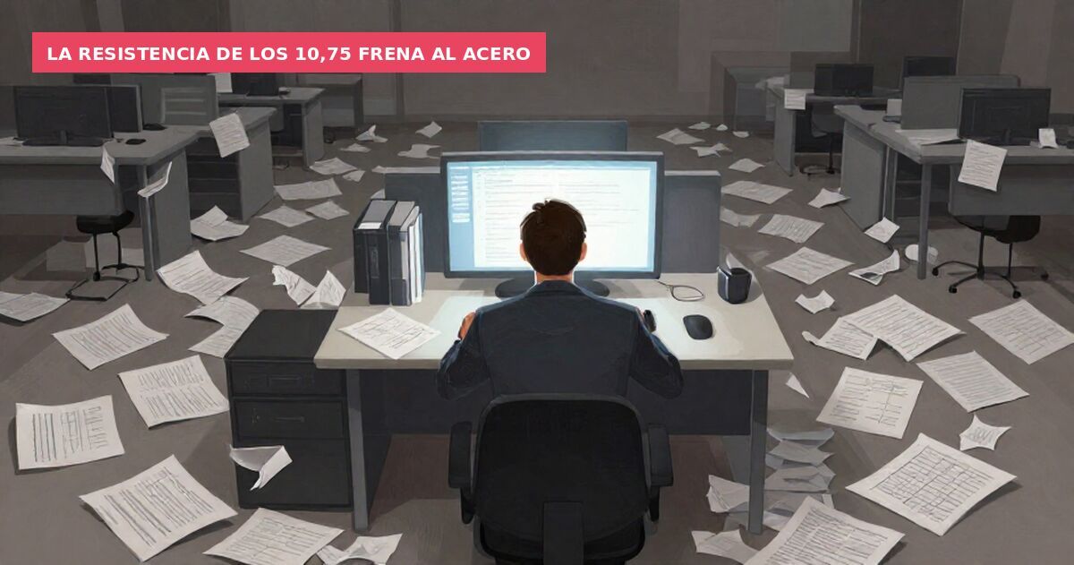 La resistencia de los 10,75 frena al acero