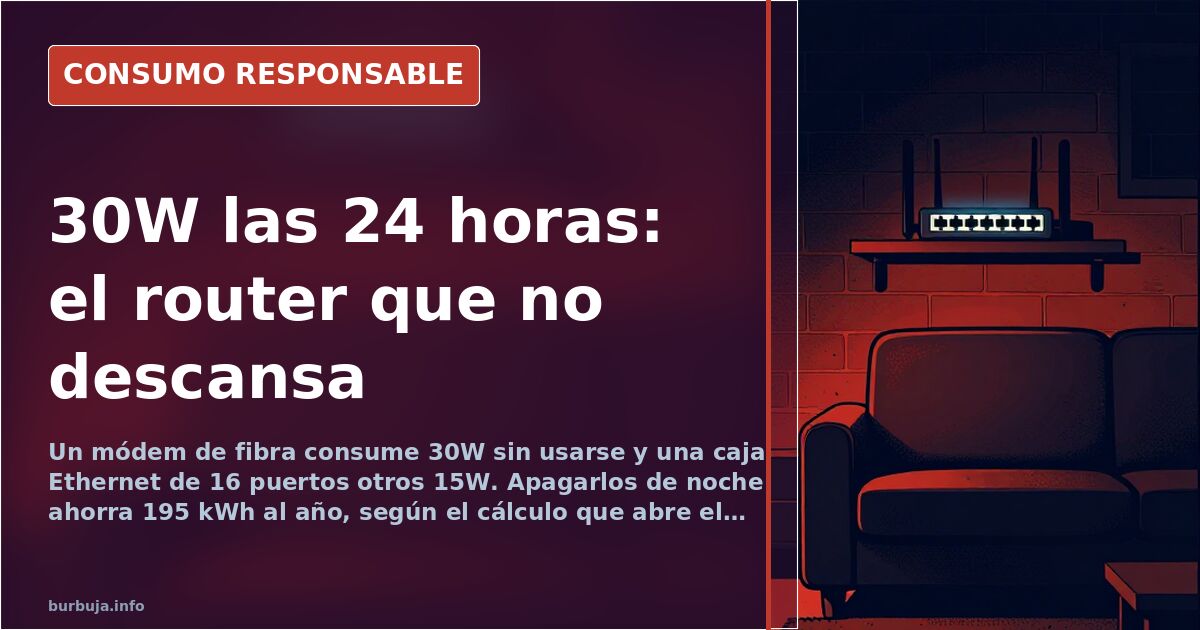 El módem de fibra que se come 30W aunque no lo uses