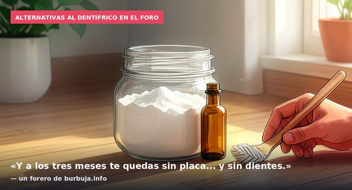 Alternativas al dentífrico en el foro: «Y a los tres meses te quedas sin placa... y sin dientes.» — un forero de burbuja.info
