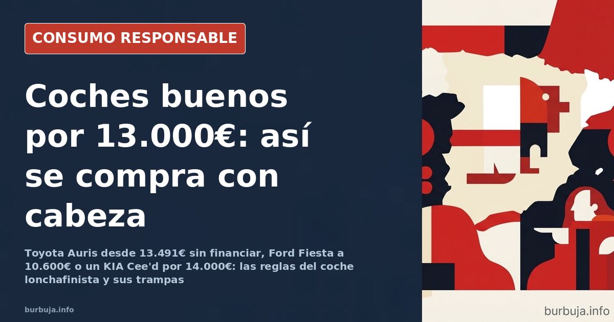 Compacto de gasolina expuesto en un concesionario con la etiqueta de precio visible en el parabrisas