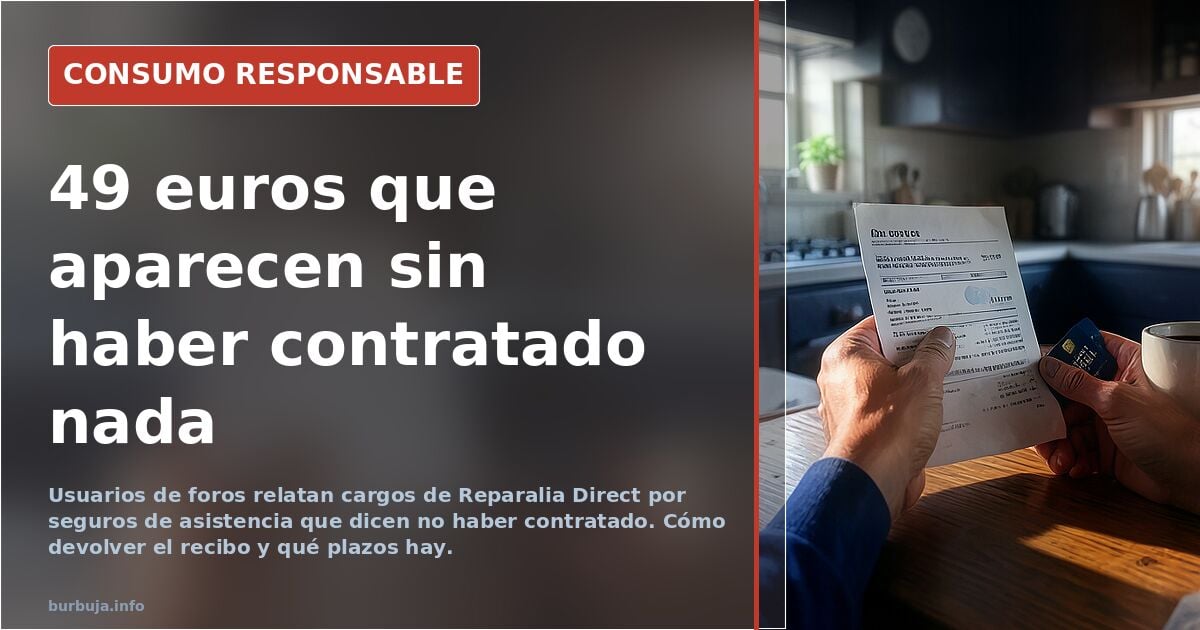 Reparalia: el cargo de 49 euros que nadie contrató
