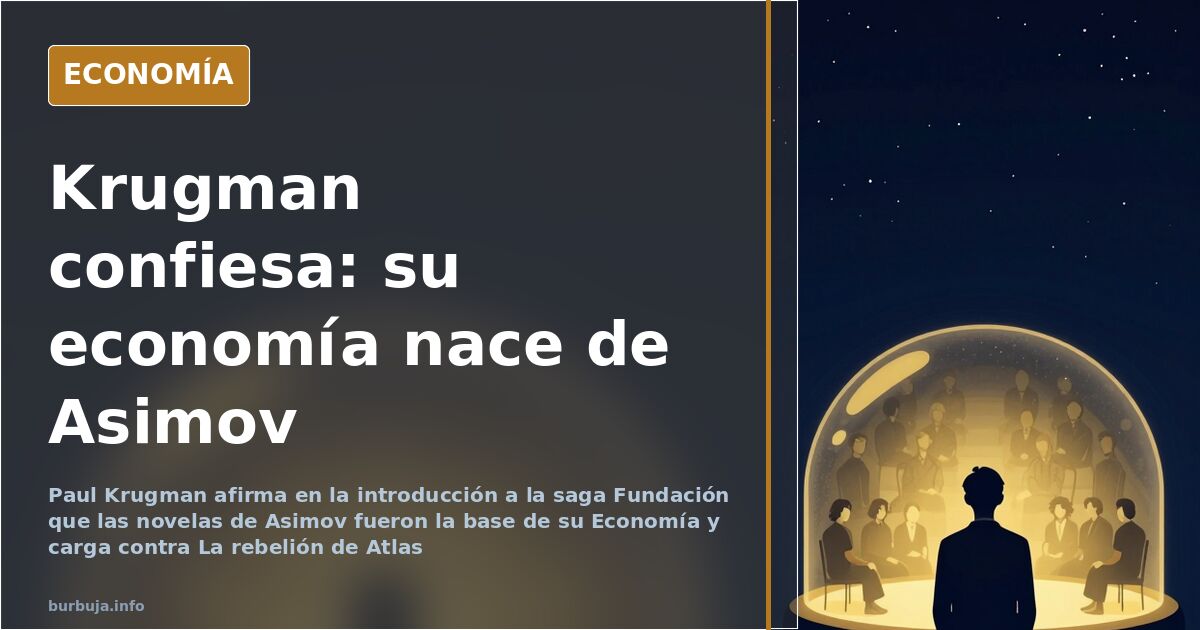 Economista ante una galaxia y la cúpula del Plan Seldon: ilustración sobre la Fundación de Asimov
