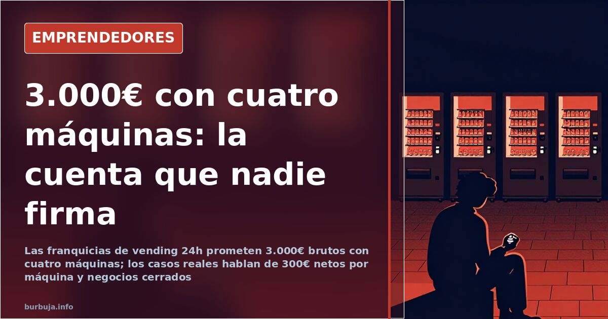 24h Vending Franchises: Promised 3,000 Euros with Four Machines