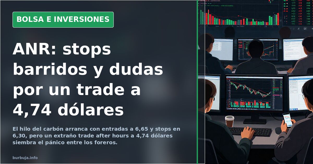 ANR: stops barridos y dudas por un trade a 4,74 dólares