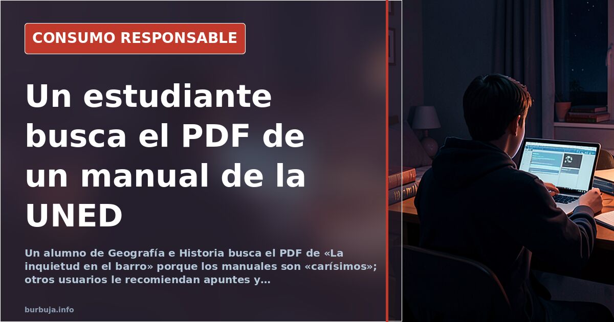 UNED-Student sucht PDF eines Lehrbuchs wegen des Preises