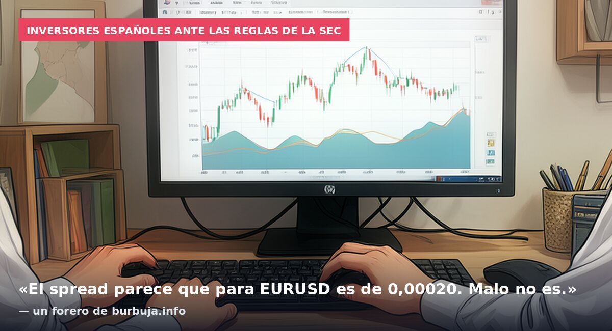 Inversores españoles ante las reglas de la SEC: «El spread parece que para EURUSD es de 0,00020. Malo no es.» — un forero de burbuja.info