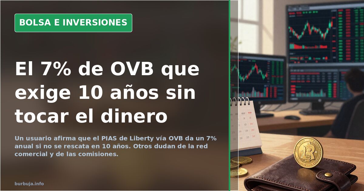 PIAS de Liberty vía OVB: el 7% que exige 10 años