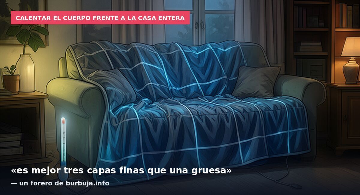 Calentar el cuerpo frente a la casa entera: «es mejor tres capas finas que una gruesa» — un forero de burbuja.info