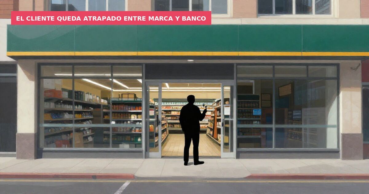 El cliente queda atrapado entre marca y banco