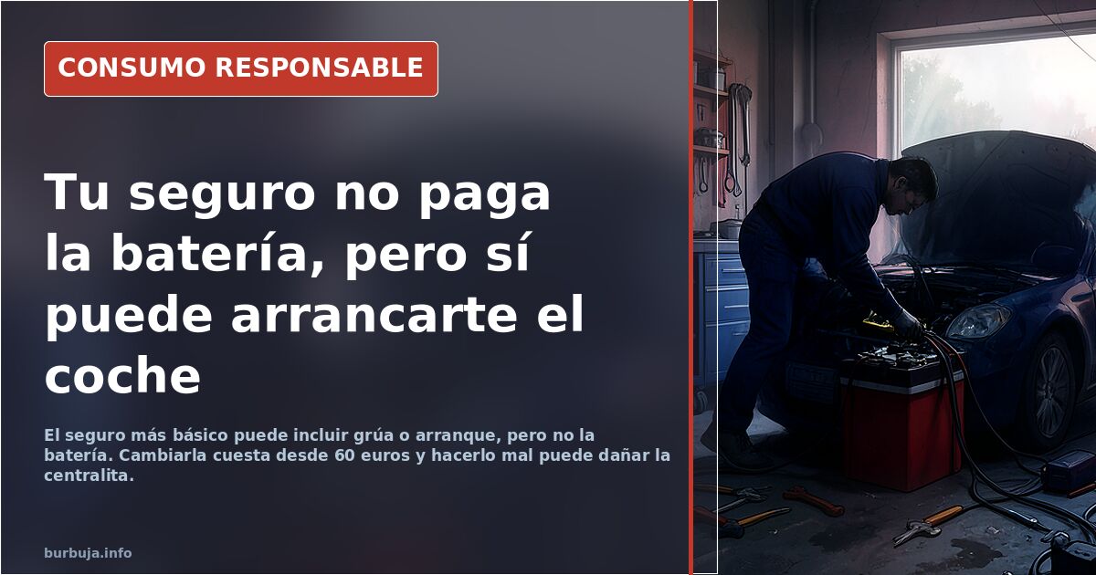 Seguro básico y batería muerta: qué cubre y qué no