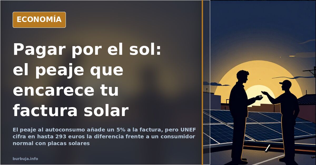 Spain's solar self-consumption tax adds up to €293 annually, UNEF says