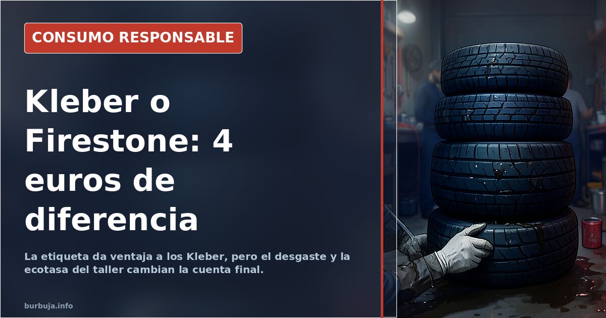 Kleber o Firestone: 211 contra 215 euros por cuatro ruedas