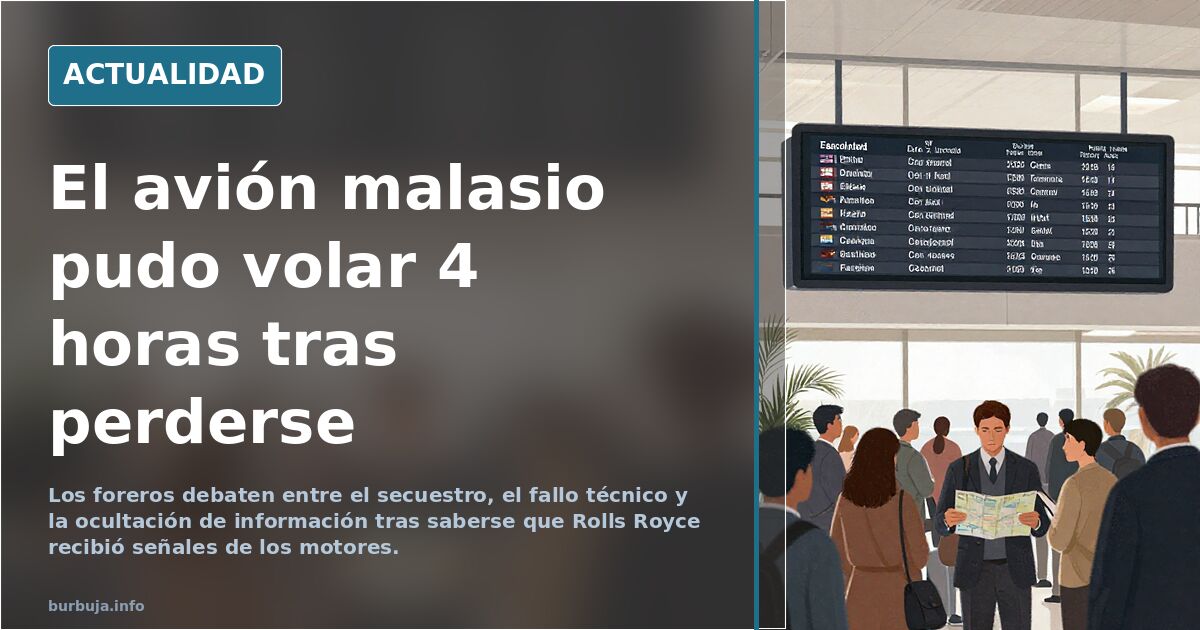 El avión malasio pudo volar 4 horas tras perderse