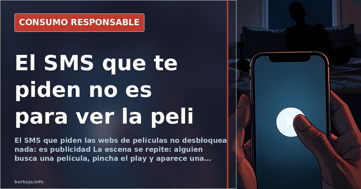 El SMS que te piden no es para ver la peli