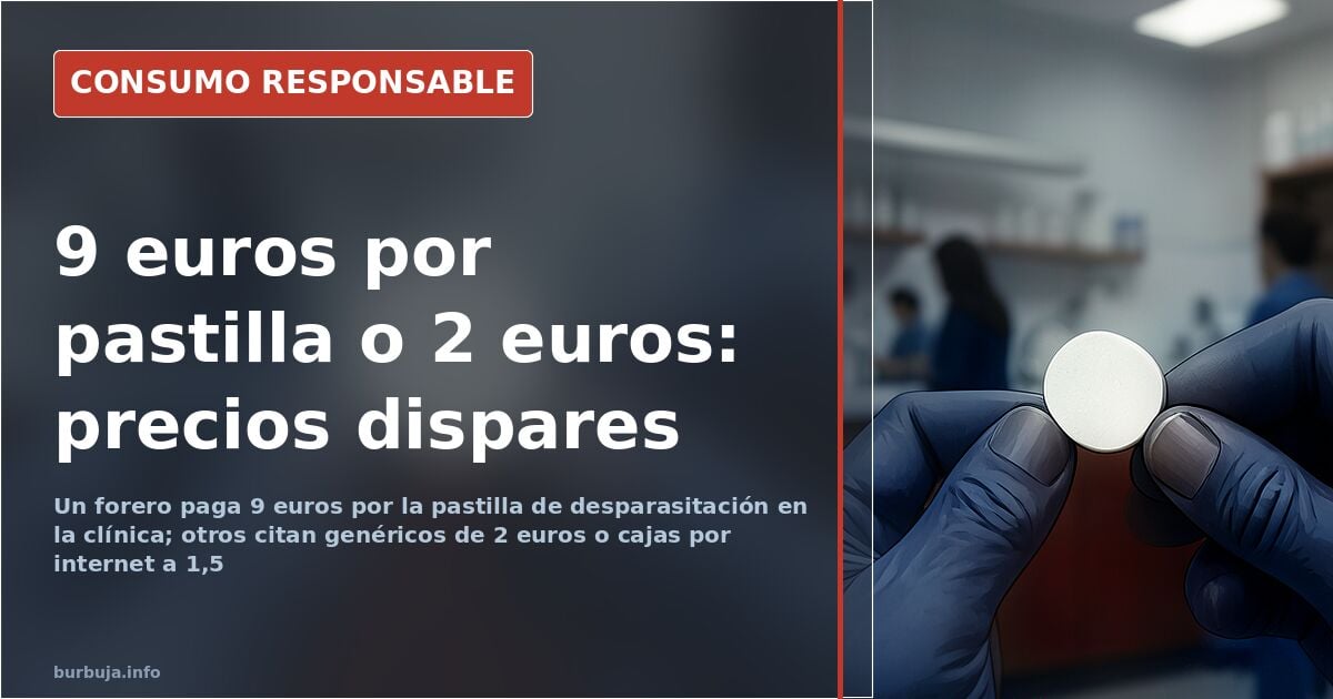 La pastilla del perro: 9 euros en la clínica, 2 en la farmacia