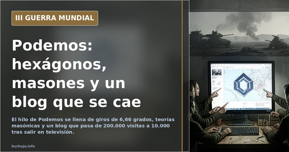 Podemos: hexágonos, masones y un blog que se cae