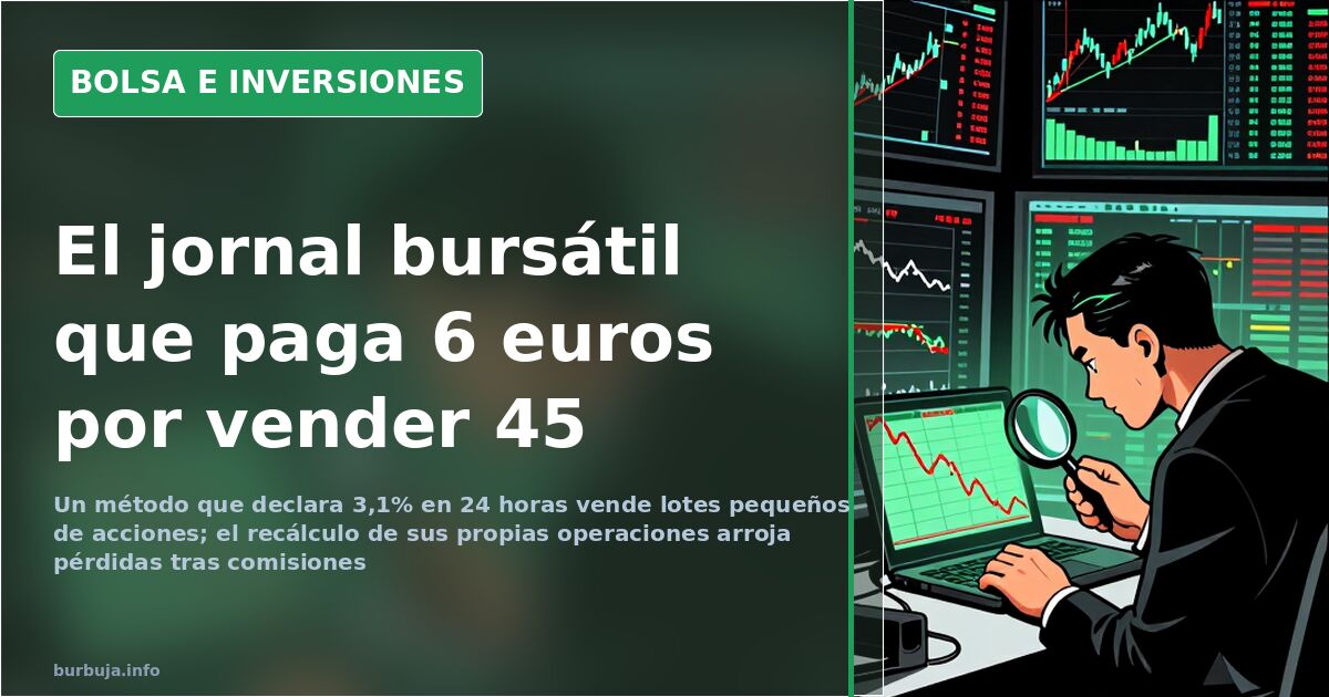 Vender acciones por lotes: el jornal que se come la comisión