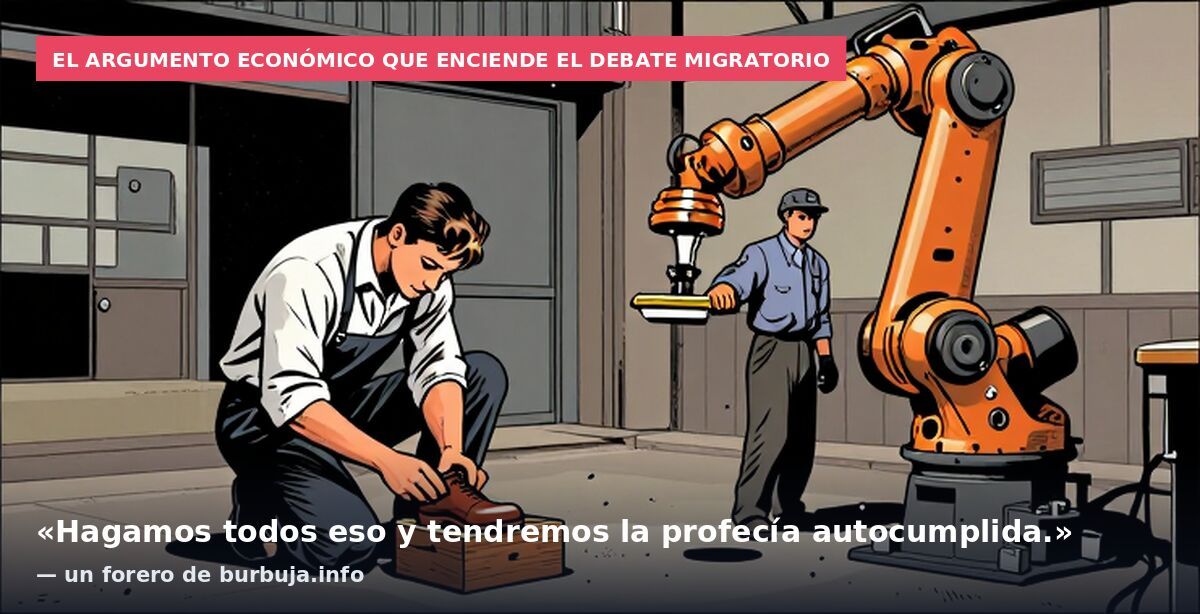 El argumento económico que enciende el debate migratorio: «Hagamos todos eso y tendremos la profecía autocumplida.» — un forero de burbuja.info
