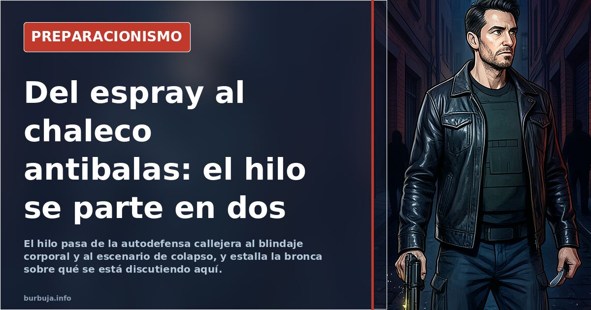 Del espray al chaleco antibalas: el hilo se parte en dos
