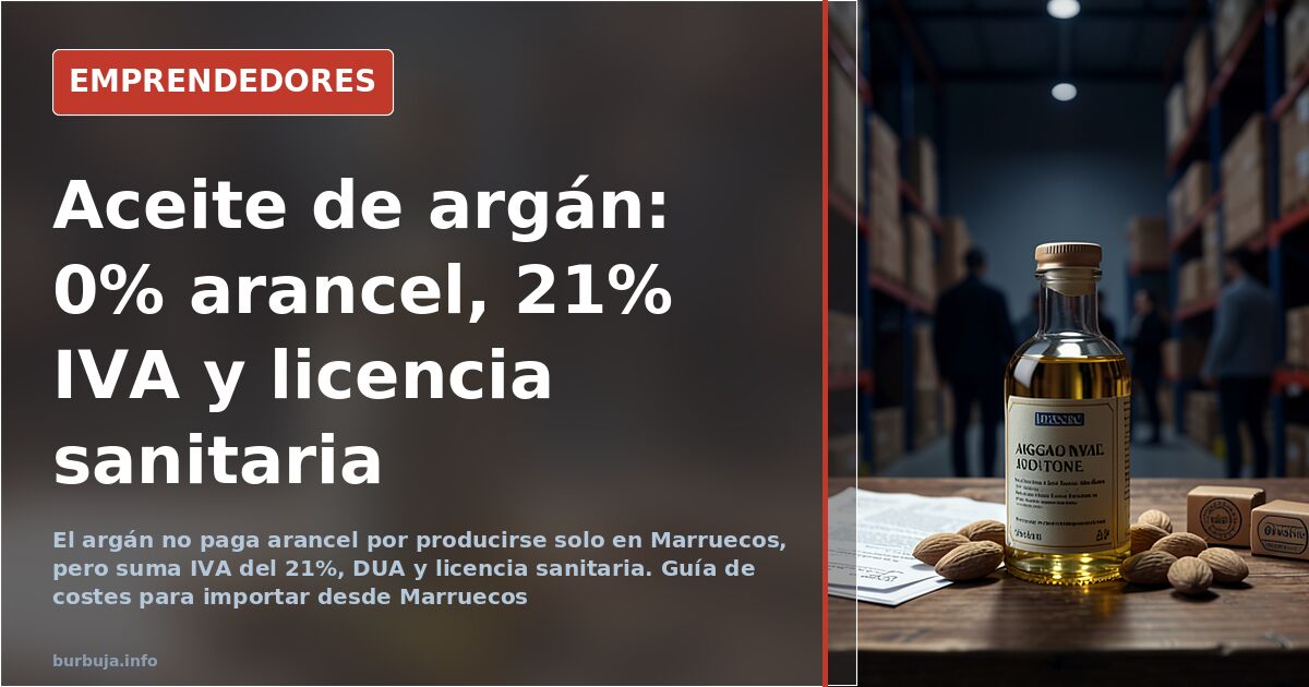 Frascos de aceite de argán natural sobre una mesa, producto que se importa desde Marruecos a España