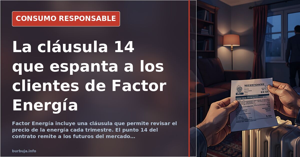 Factor Energía: the fine print that slows down switching electricity supplier