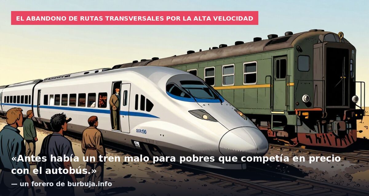 El abandono de rutas transversales por la alta velocidad: «Antes había un tren malo para pobres que competía en precio con el autobús.» — un forero de burbuja.info