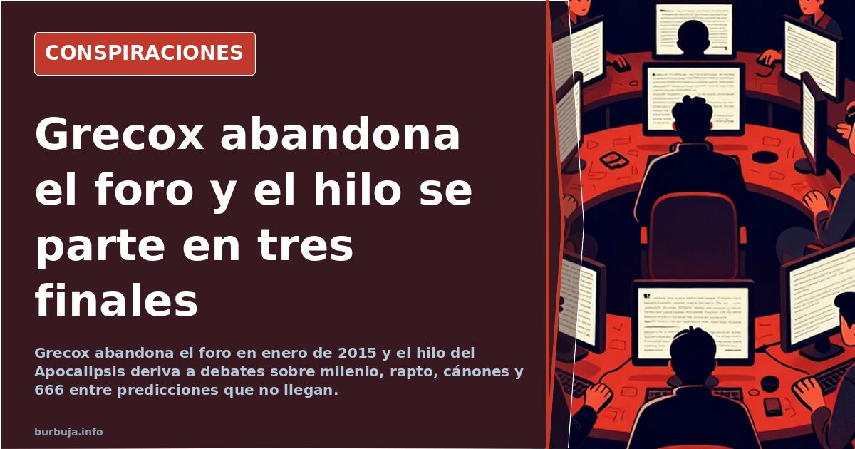 Tengo el convencimiento de que podría haber comenzado a cumplirse el Apocalipsis de San Juan